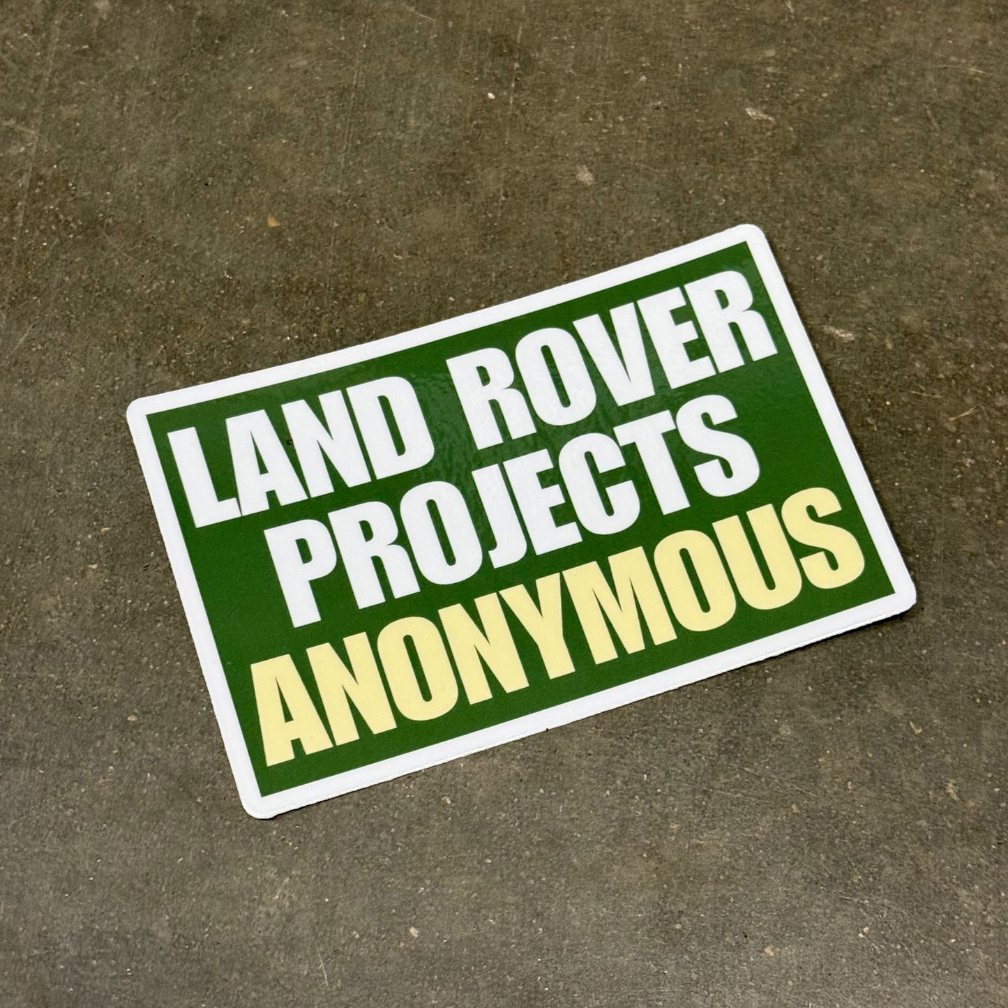 Land Rover Projects Anonymous Sticker